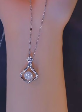 新款小福袋香包银色项链