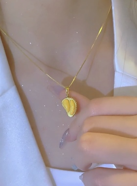 小众设计感榴莲吊坠项链女