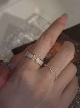 字母H开口戒指高性价比潮