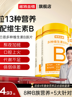 诺特兰德维生素b族复合片男女士多种维生素b2b6b12官方旗舰店正品
