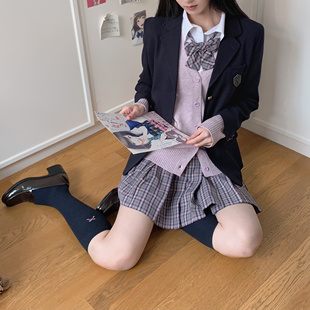 樱井川春夏小鱼卷饼jk百褶裙半身裙高腰裙日系学院风jk格裙现货