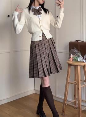 【佐野小姐】秋冬小鱼卷饼jk制服裙百褶裙半身裙高腰裙jk格裙现货