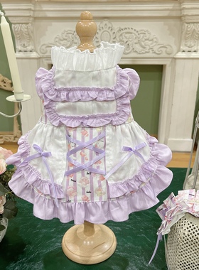 【Xmya】原创宠物猫咪狗狗兔子衣服裙子 可爱紫色 约克夏比熊泰迪