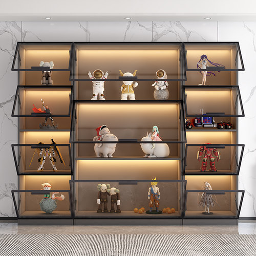 玻璃展示柜家用整墙陈列手办柜子