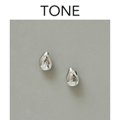 TONE 手工精抛光面水滴耳夹蚊香盘高级感简约冷淡风无耳洞女耳钉