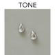 TONE 手工精抛光面水滴耳夹蚊香盘高级感简约冷淡风无耳洞女耳钉