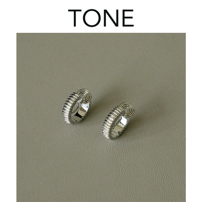 TONE缎面光泽耳圈无痛耳夹