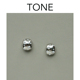 TONE超闪AAAA锆石耳夹蚊香盘百搭小巧精致银色通勤简约耳钉无耳洞
