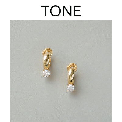 一颗闪钻耳圈无痛耳夹