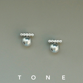 TONE 5A锆石水晶灰珍珠耳夹蚊香盘高级感简约清冷气质无耳洞耳钉