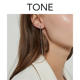 TONE 金银撞色流苏耳夹蚊香盘高级感简约气质长款 耳线无耳洞女