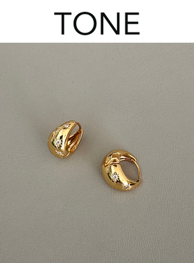 TONE 六芒星高品质锆石钻耳夹蚊香盘高级感简约气质百搭耳扣耳圈