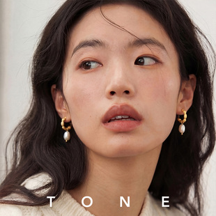 TONE原创天然淡水真珍珠耳夹耳圈高级气质百搭优雅无耳洞耳圈耳钉