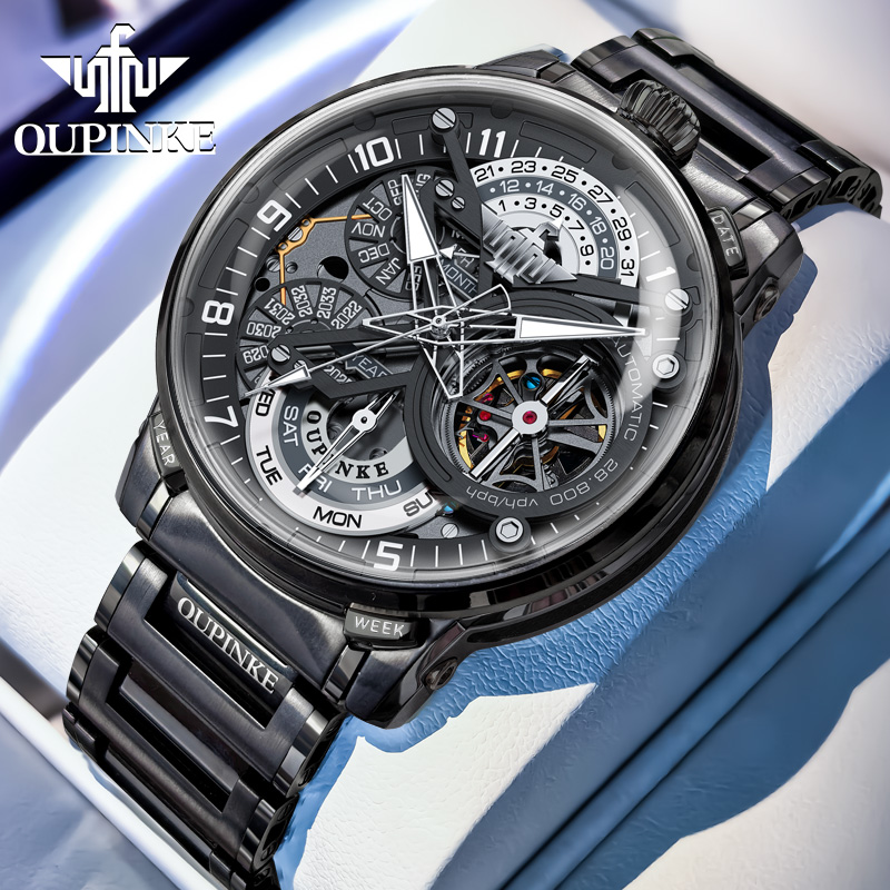 瑞士品牌男士手表镂空多功能腕表