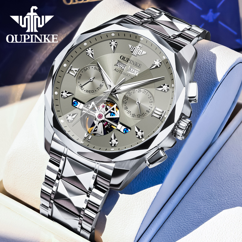 欧品客商务全自动机械表男士手表