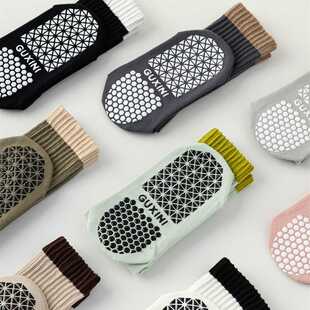 瑜伽袜女长筒配鲨鱼裤健身运动袜加厚中筒防滑底室内跳绳跳舞袜子