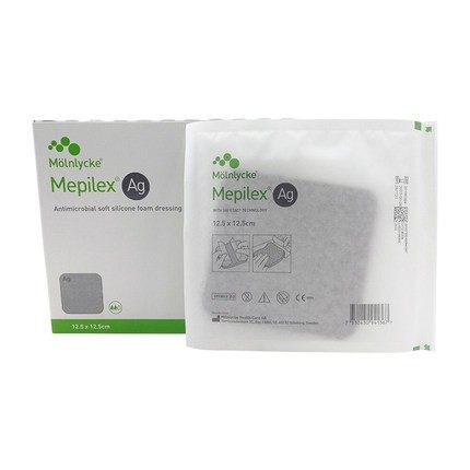 美皮康银离子泡沫敷料Mepilex Ag软聚硅酮美即爽银压褥疮贴无边型