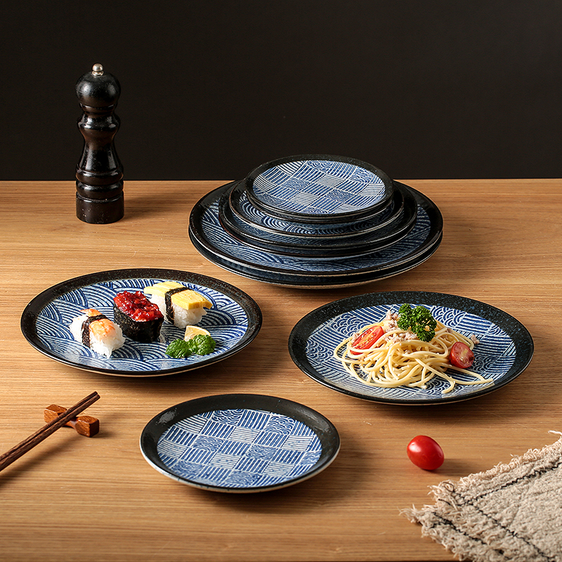 日式盘子家用陶瓷碟子创意牛排餐盘西餐盘早餐盘餐具菜盘意面圆盘