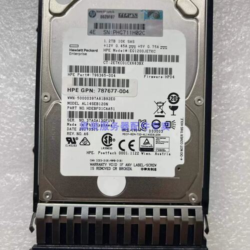 / 787648-001 J9F48A MSA 1.2TB SAS 12G 10K 2.5 备议价