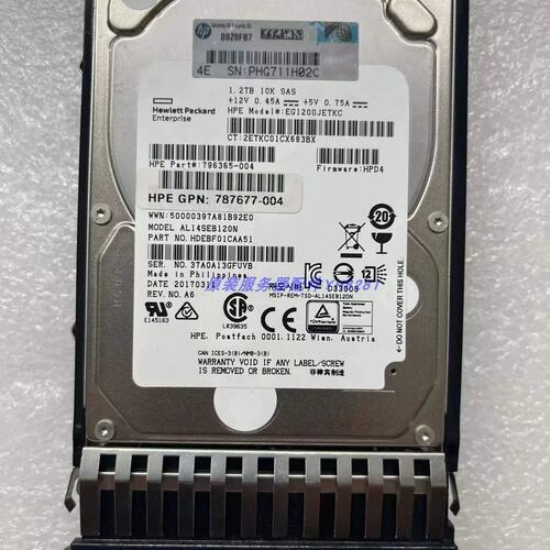 / J9F48A MSA2040 787648-001 1.2TB 12G SAS 10K 2.5 硬盘议价