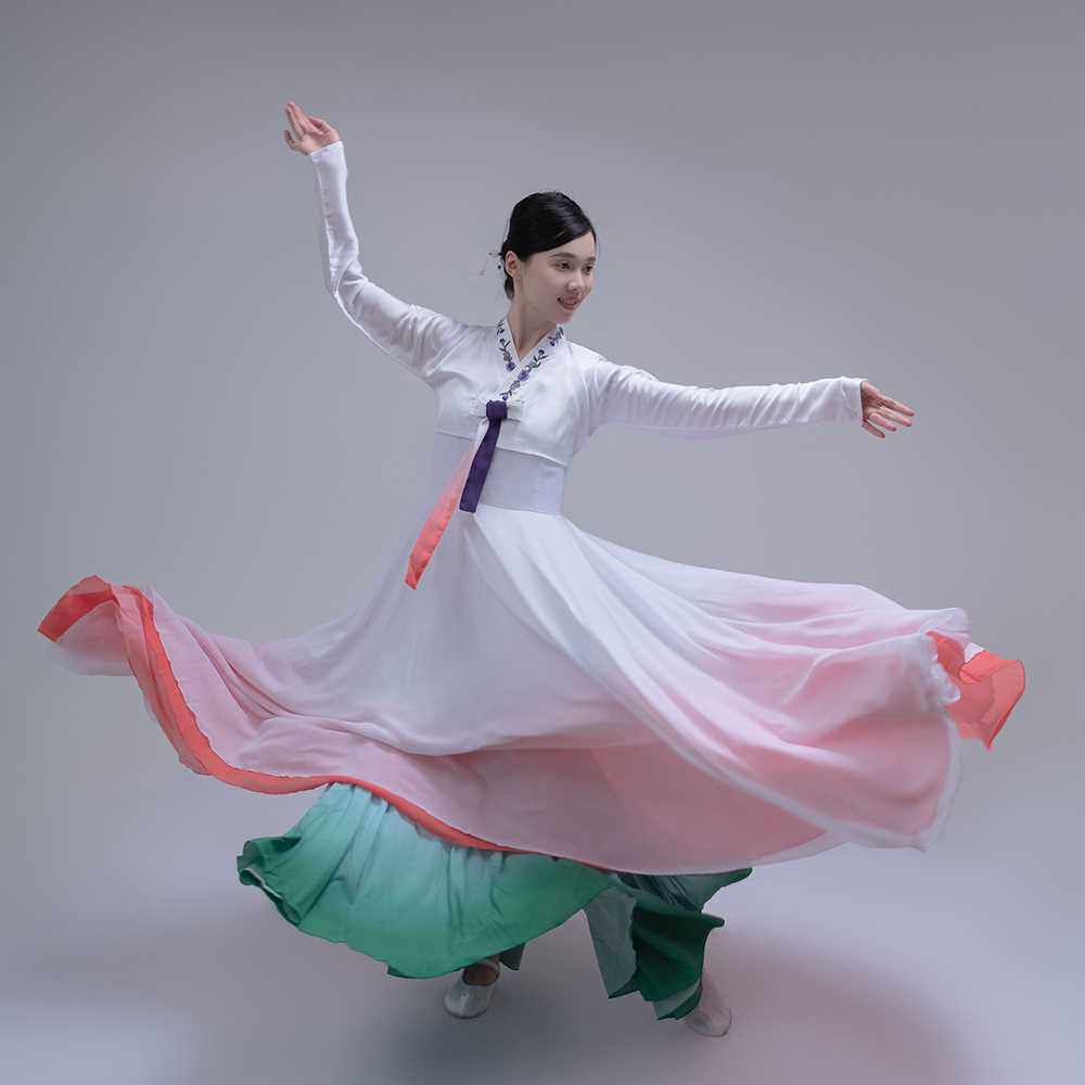 正品朝鲜族舞蹈服女高端定制民族表演服练功服韩服套装舞台演出服