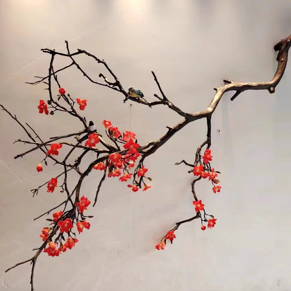 仿真玉兰花树仿真植物假树大型落地花艺橱窗装饰假花室内客厅摆件
