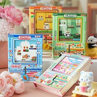 小学生像素风跑酷游戏机口袋本儿童全彩笔记本创意玩具本子可爱女生女孩迷你手账本文具学习奖品生日礼物礼品