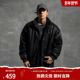 大码 冬季 棉服男款 鹿家门美式 保暖皮夹克宽松棉衣运动健身冬装 外套