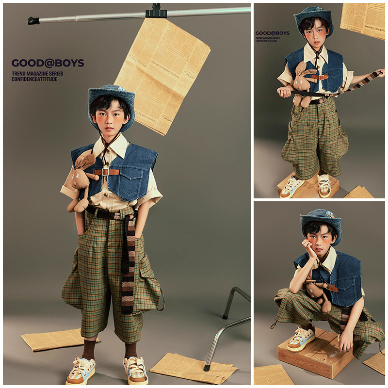 杂志风主题大男孩拍照衣服