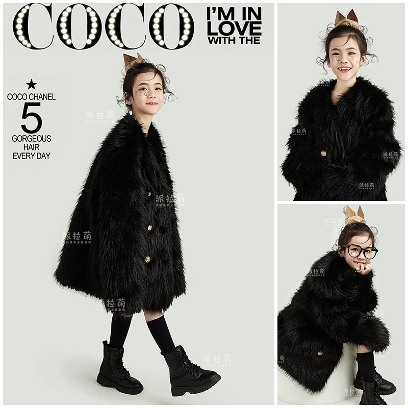 新款儿童摄影服装女童拍照衣服