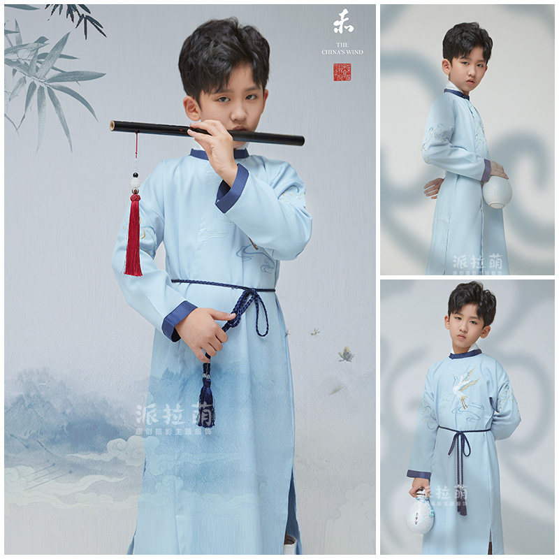 儿童汉服男童中国风公子演出服