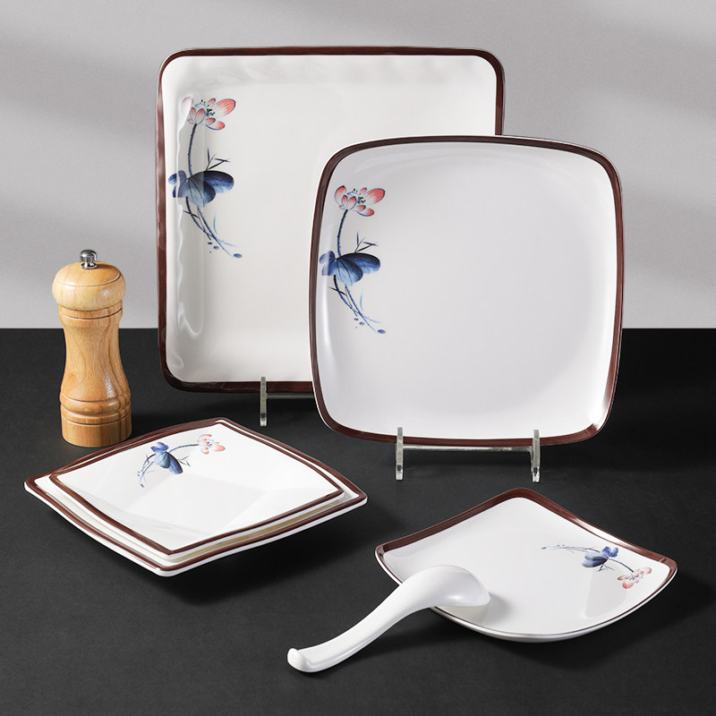 密胺四方炒菜盘子餐具