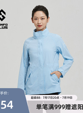 SANFO PLUS SJW-21046 女款春季户外冰雾长款皮肤风衣GENII