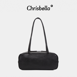 CHRSBELLA植鞣头层牛皮法棍包