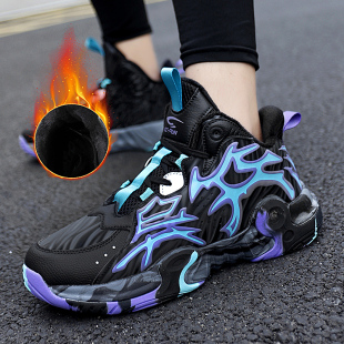 鞋子男2023新款冬季加绒加厚棉鞋中大童青少年学生跑步运动二棉鞋