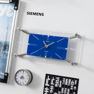 极简光轴磁吸挂钟时钟家用个性创意工业风厨房书房装饰电脑桌摆件