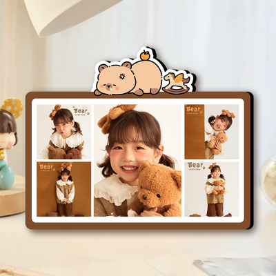 儿童定制可爱小相框摆台加打印照片宝宝摆件diy相册8寸相框创意