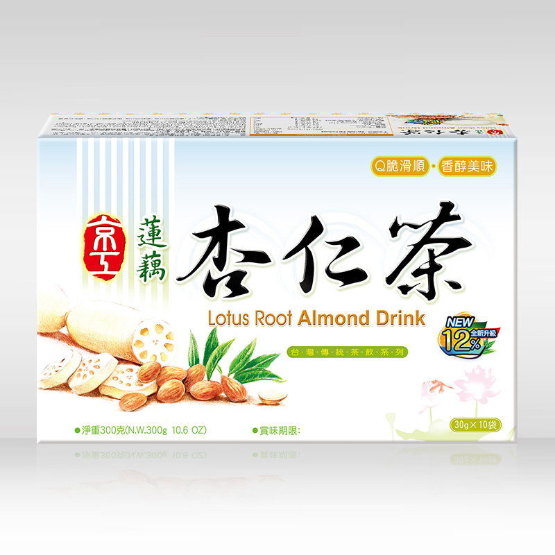 【顺丰】中国台湾京工减糖莲藕杏仁茶10袋*30g 甜杏仁莲藕粉银耳