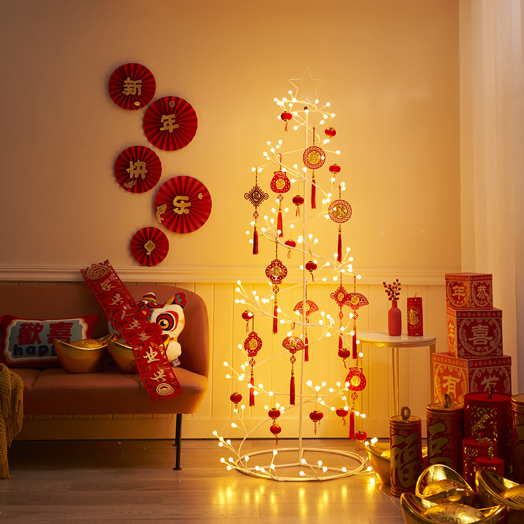 发财树摆件装饰品小红书同款家用节日氛围场景布置新年春节装饰灯