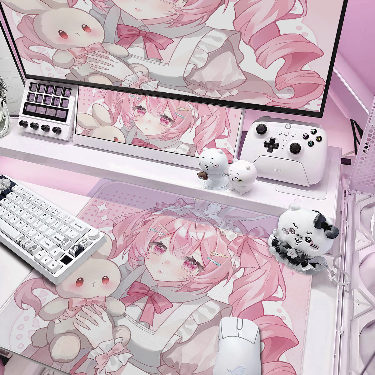 电竞鼠标垫子fps专用游戏键盘垫子可定制中性滑鼠垫高级感二次元