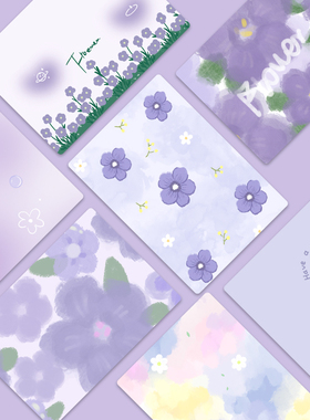 原创紫色花笔记本电脑贴纸适用于华为苹果联想小新air14拯救者r9000p华硕戴尔惠普小米外壳保护套贴膜不留胶