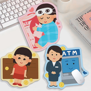 鼠标垫女生高颜值办公室可爱卡通小号滑鼠垫异形笔记本电脑桌垫