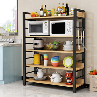 落地多层厨房置物架微波炉烤箱电饭煲储物架放锅架子家用蔬菜收纳