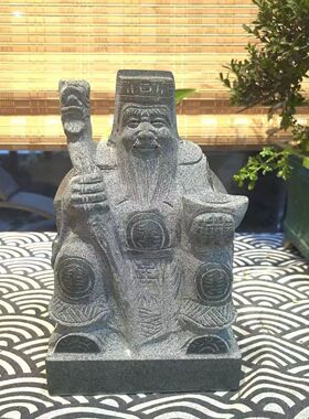 惠安石雕土地公婆招财镇宅看家山神户外庭院雕刻室外纯天然青石头