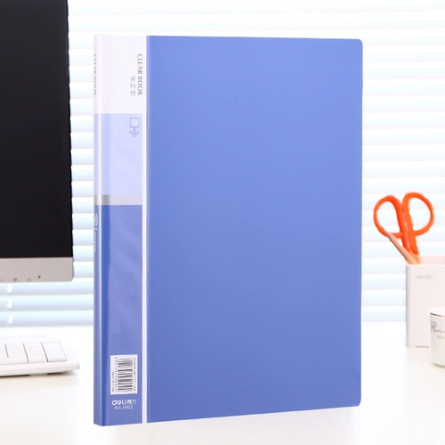 Deli Power Data Polder Multi -Layered Transparent A4 Page Page Page Office Supply File файл файл файл