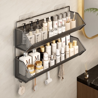 洗手台置物架免打孔卫生间收纳神器浴室专用壁挂式厕所洗漱用品架