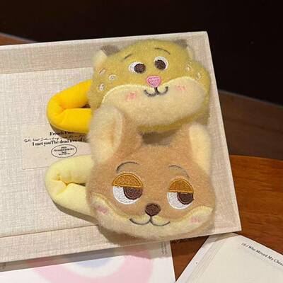 疯狂动物城卡通毛绒发夹