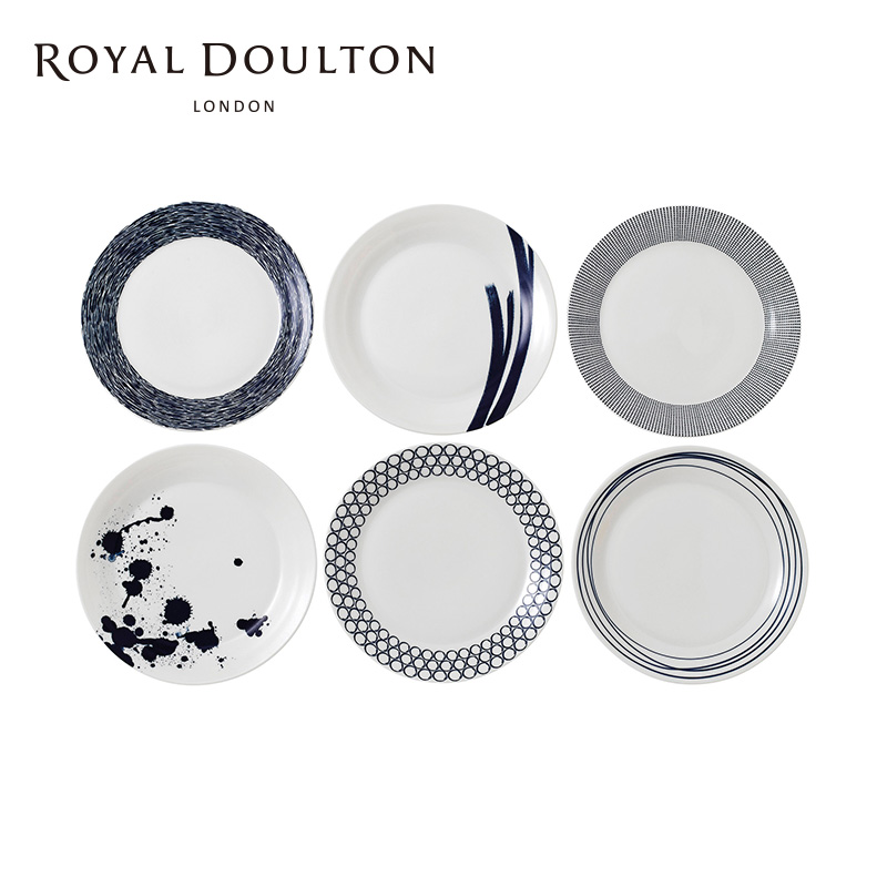 Royal Doulton 皇家道尔顿太平洋系列餐盘6件套北欧家用陶瓷盘子