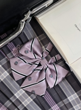 小原不圆原创jk领结 条纹徽章领结A1款