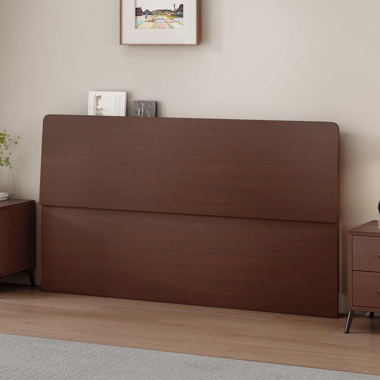 实木床头单买储物靠背板床头板简约现代新款单卖落地挡板靠背定制